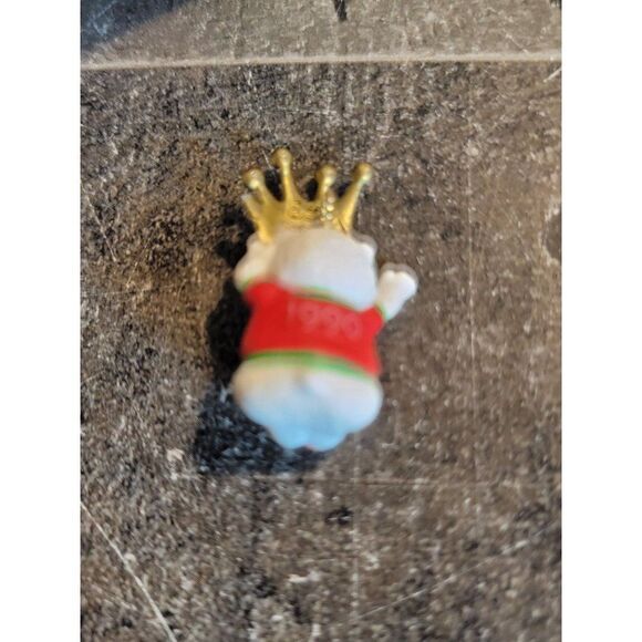 Hallmark Crown Prince 1990 mini ornament Xmas Decor polar bear - Picture 3 of 5